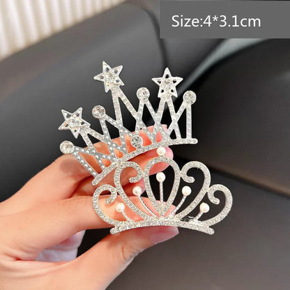 RoyalCrown Pearl & Rhinestone Pet Hair Comb – Luxurious Grooming Accessory