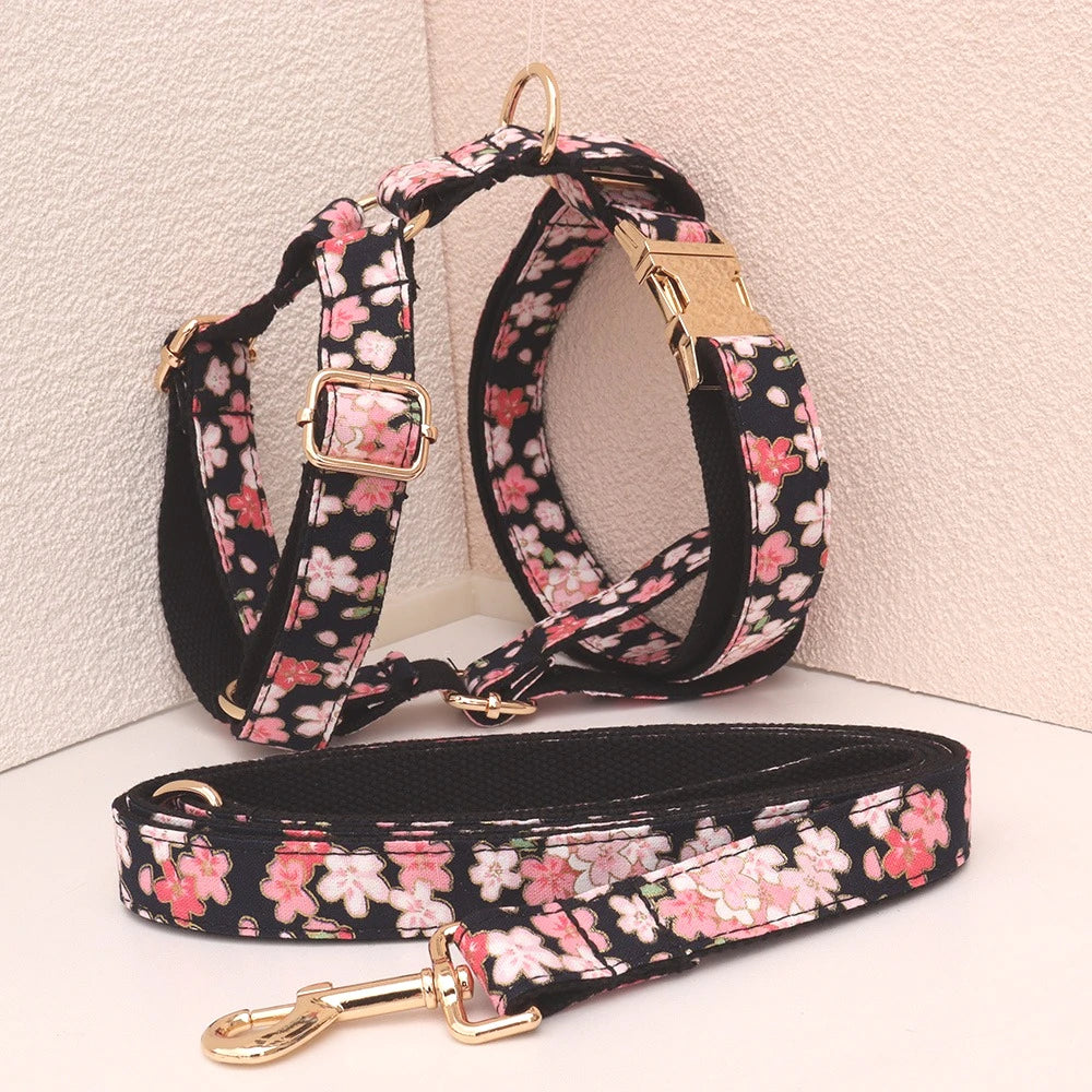 OnyxGold Custom Personalized Dog Harness & Leash Set – Premium Engraved Comfort for Cats and Dogs