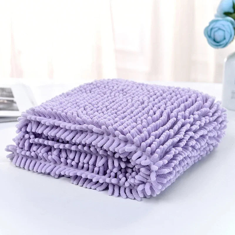 PawDry Ultra-Absorbent Chenille Towel Blanket – Quick-Drying Premium Bath Towel for Dogs