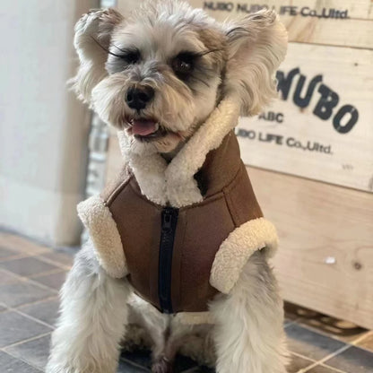 SnugglePaws Velvet Sleeveless Vest - Cozy One-Piece for Small Dogs
