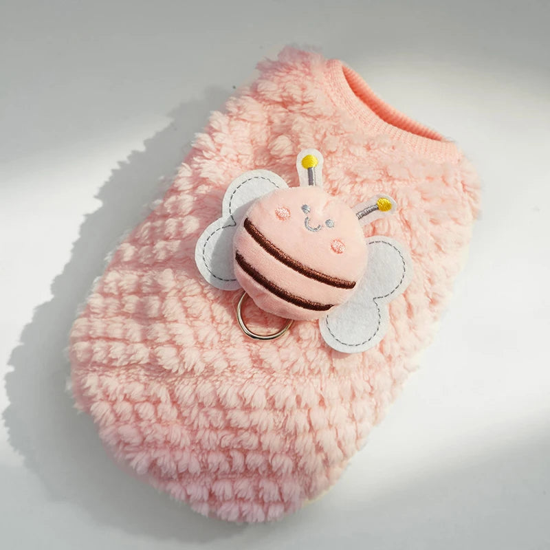 SpringSnuggle Soft Fleece Pet Clothes - Cute Comfort for Small Dogs