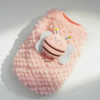 SpringSnuggle Soft Fleece Pet Clothes - Cute Comfort for Small Dogs