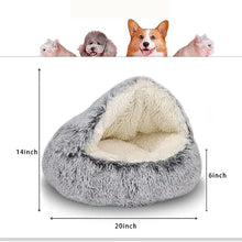 Load image into Gallery viewer, Soft Plush Pet Bed with Cover for Cat or Dog