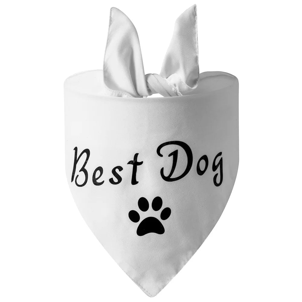 EverAfter Engagement & Wedding Pet Bandana – Charming Announcement Triangle Scarf