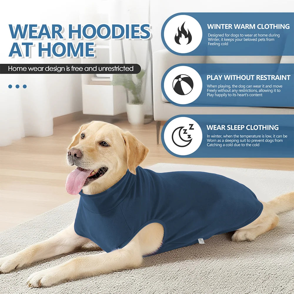 Cozy Fleece Dog Sweater Pajamas - Ultimate Winter Warmth for Medium to Large Dogs