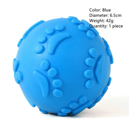 PawPlay Textured Rubber Squeaky Ball – Non-Toxic Interactive Chew Toy for Dogs
