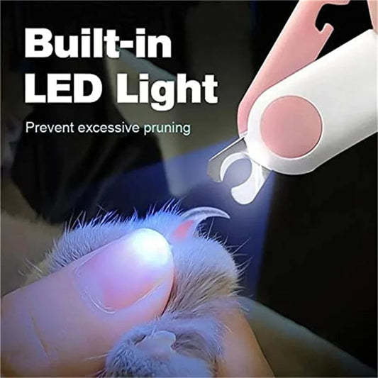 PawGlow Precision LED Pet Nail Trimmer – Safe & Ergonomic Grooming Clipper with Dual Light Modes