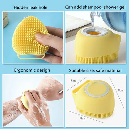 2-in-1 Silicone Shampoo Massager Brush – Soothing Bath & Grooming Comb