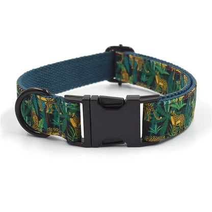 PlaidPaw Personalized Dog Collar & Leash Set – Custom Engraved ID Tag