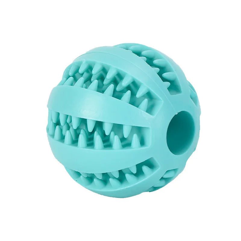 PlaySmart Interactive Rubber Food Ball - Tooth Cleaning & Chew Toy for Dogs