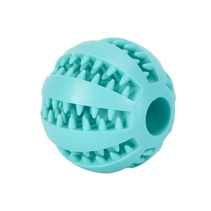 PlaySmart Interactive Rubber Food Ball - Tooth Cleaning & Chew Toy for Dogs