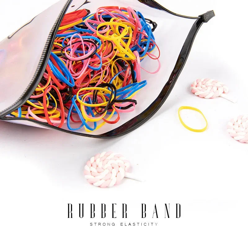 High-Elasticity Pet Hair Bands – 200-Piece Vibrant Grooming Set