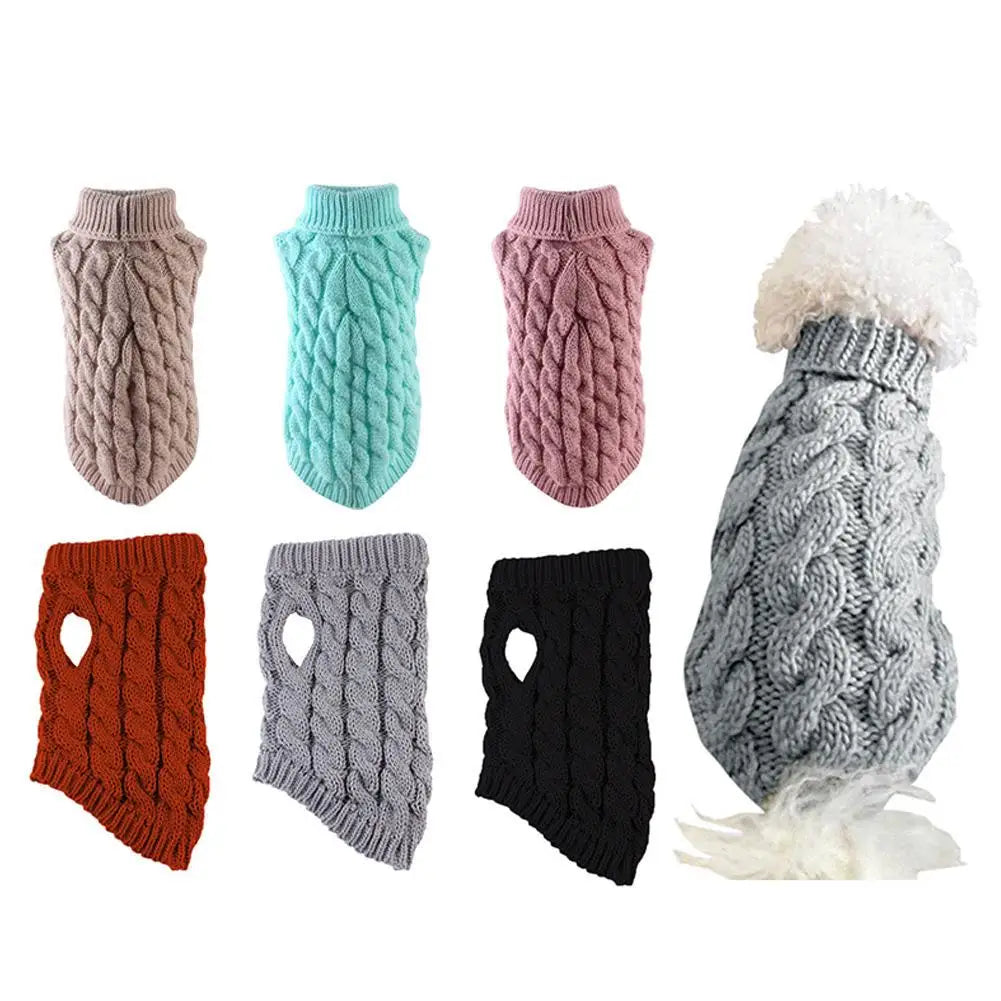Cozy Chic Knitted Dog Sweater - Ideal for Small to Medium Breeds