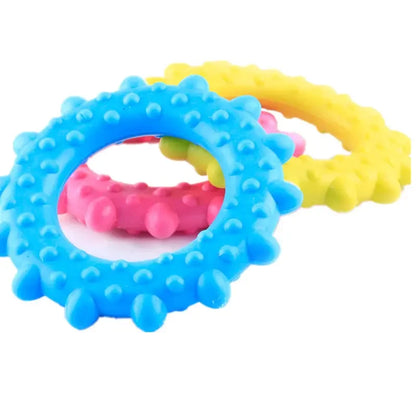 RingO’Joy Textured Rubber Teething Ring – Safe & Interactive Chew Toy