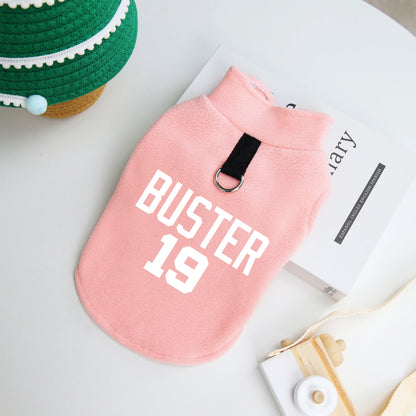 CozyPaws Personalized Fleece Vest - Custom Name & Number for Pets - Barking Meows