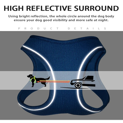 Reflective Comfort Harness & Leash Set for Small to Medium Dogs