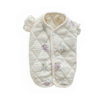 Winter Thermal Padded Vest - Stylish Home Wear for Small to Medium Dogs