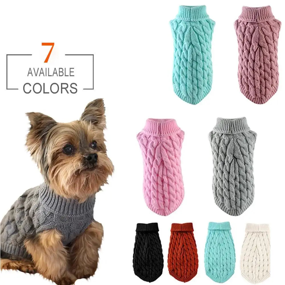 Cozy Chic Knitted Dog Sweater - Ideal for Small to Medium Breeds