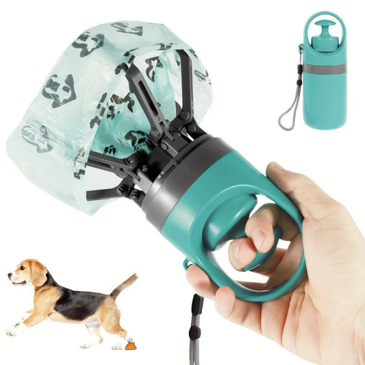 PawScoop Portable Six-Claw Waste Grabber – Handheld Fecal Dispenser with Built-In Garbage Bag
