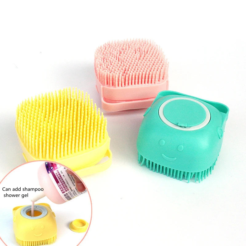 2-in-1 Silicone Shampoo Massager Brush – Soothing Bath & Grooming Comb