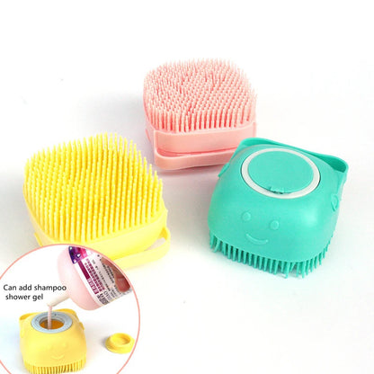 2-in-1 Silicone Shampoo Massager Brush – Soothing Bath & Grooming Comb