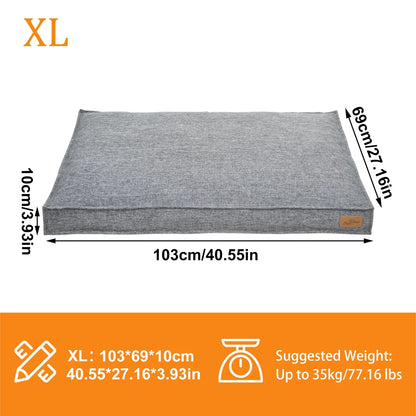 CozyCrate Orthopedic Linen Dog Bed Pad – Ultra-Soft Removable Washable Kennel Mat