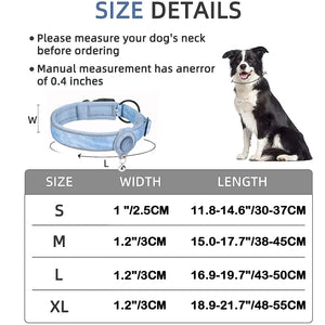 For Apple Airtag Pet Large Dog Collar Reflective Protective Tracker