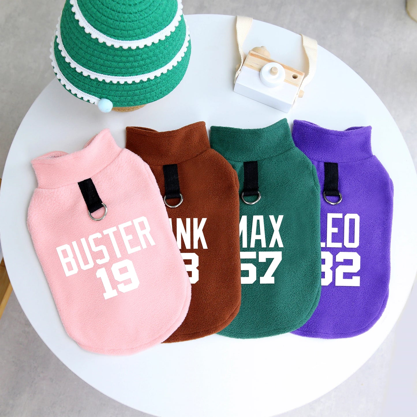 CozyPaws Personalized Fleece Vest - Custom Name & Number for Pets - Barking Meows