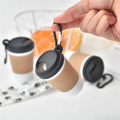 Chic Coffee Cup Dog Poop Bag Holder – Stylish On-the-Go Dispenser