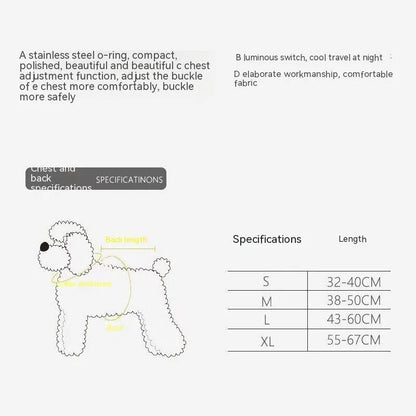 LumiPaws LED Safety Harness – Adjustable No-Pull Night-Glow Vest