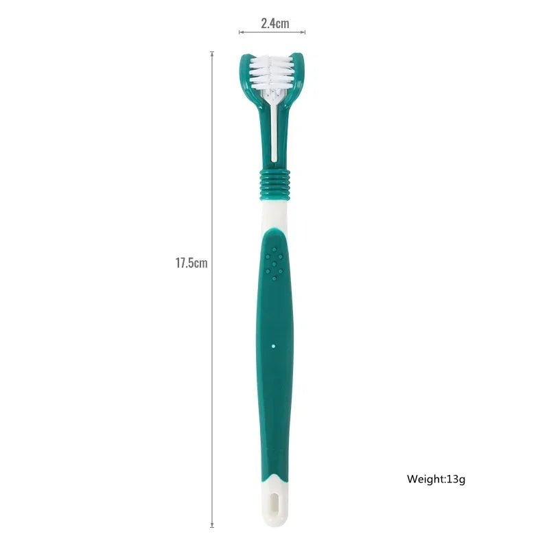 DentaClean 3-Sided Pet Toothbrush – Complete 360° Dental Care for Dogs & Cats