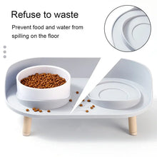 Load image into Gallery viewer, Double Bowls Feeder Adjustable Height Cats Dogs Food Water