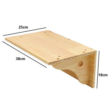 WhiskerWonder Wall-Mounted Cat Playground - Wooden Climbing Shelves & Sisal Scratcher