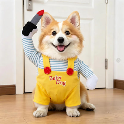 Spooktacular Pet Transformation Costume – Festive Fleece Halloween Apparel for Dogs & Cats