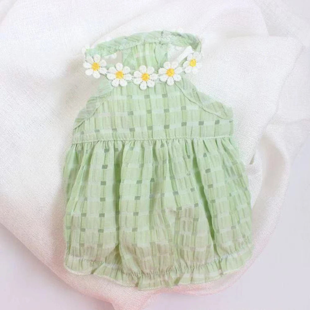 Blossom Breeze Pet Skirt – Elegant Floral Dress for Cats and Small Dogs