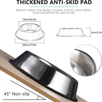 ProFeeder Stainless Steel Skidproof Pet Bowl – Anti-Ant Hygienic Dining Feeder for Dogs and Cats