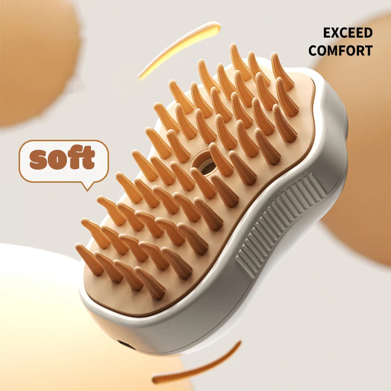 3 in 1 Pet Steam Brush Spray Hair Removal Combs