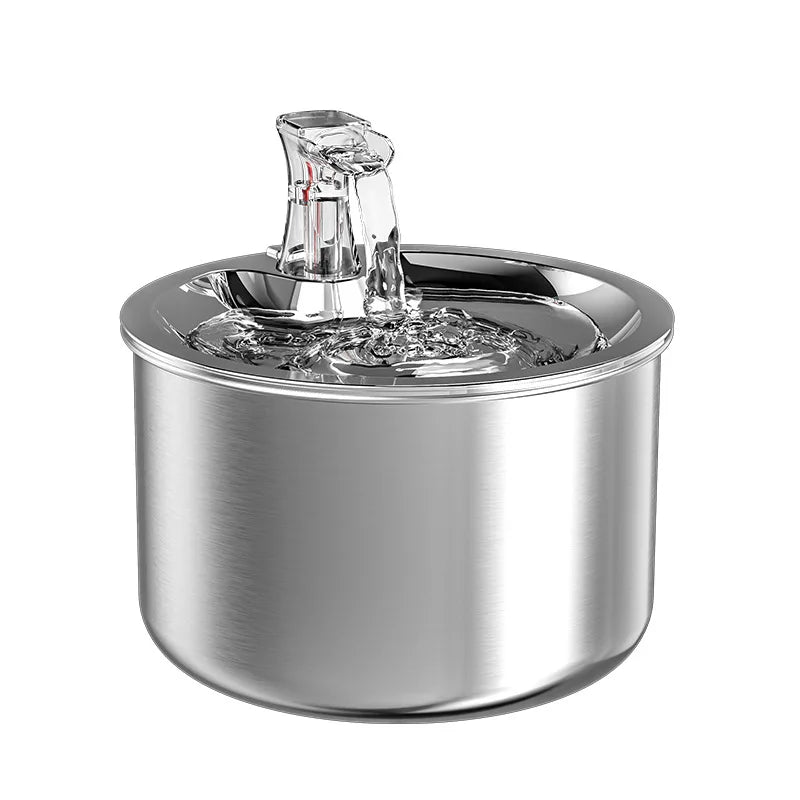 Stainless Steel Pet Water Fountain with Circulating Flow