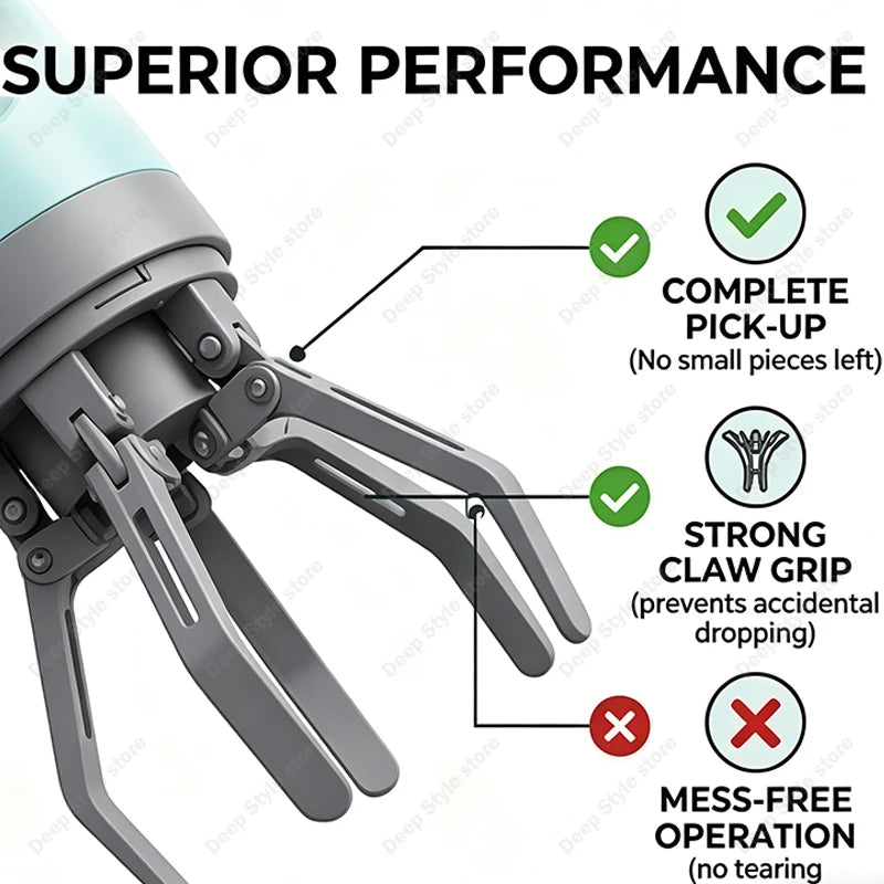 PawScoop Portable Six-Claw Waste Grabber – Handheld Fecal Dispenser with Built-In Garbage Bag
