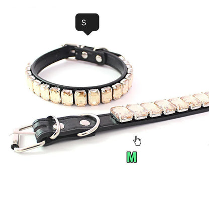 Bling Rhinestone Dog Collar – Sparkling Style with Glass Crystals