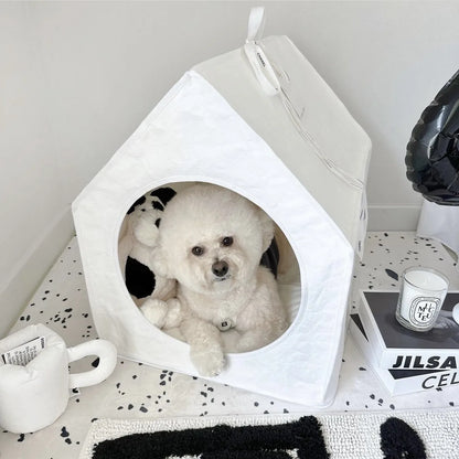 SafeHaven Detachable Pet Tent – Cozy Semi-Enclosed Sleep Hut for All Seasons