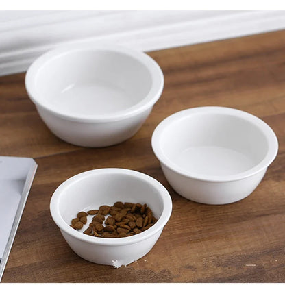 Round Ceramic Pet Bowl – Elegant & Durable Dining for Dogs and Cats