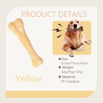 Dog Bone Eco-Friendly Wood Chew Toy – Durable Anti-Bite Teething Toy for All Breeds