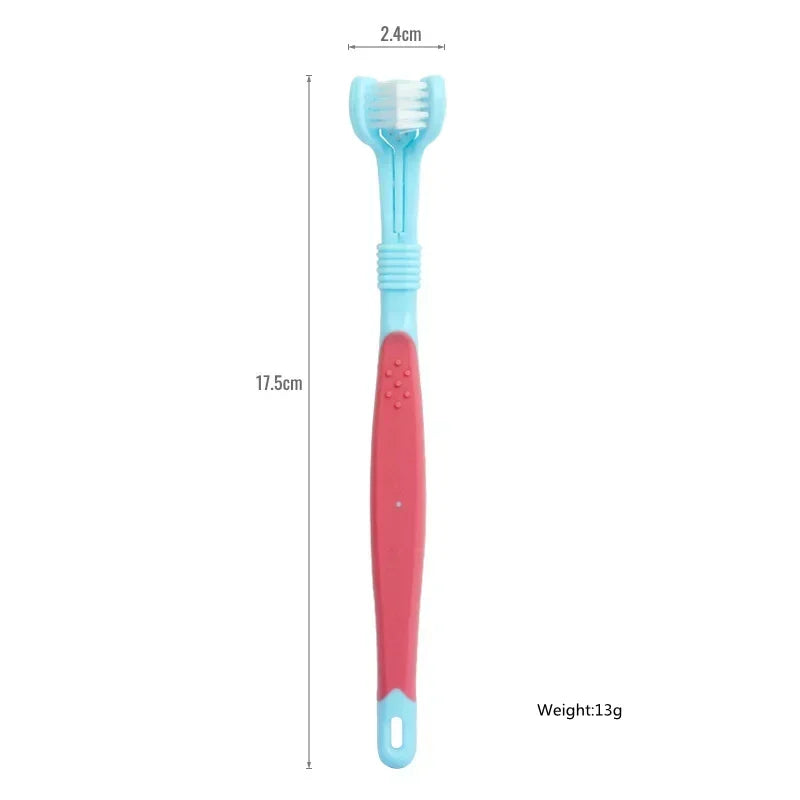 DentaClean 3-Sided Pet Toothbrush – Complete 360° Dental Care for Dogs & Cats