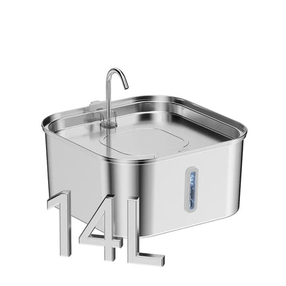 AquaFlow Stainless Steel Pet Water Fountain – Silent Hydration for Cats & Dogs
