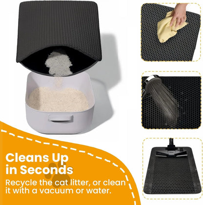 PawGuard Double Layer Cat Litter Mat - Non-Slip, Waterproof Protection