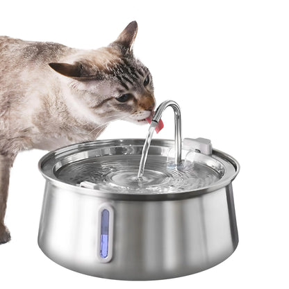 4L Stainless Steel Cat Drinking Fountain – Ultra-Quiet Hydration for Multiple Pets