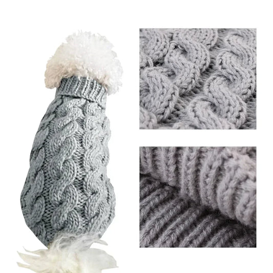 Cozy Chic Knitted Dog Sweater - Ideal for Small to Medium Breeds