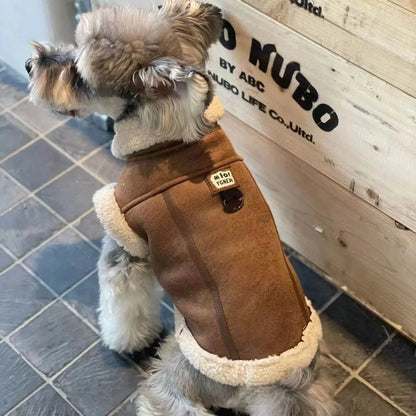 SnugglePaws Velvet Sleeveless Vest - Cozy One-Piece for Small Dogs