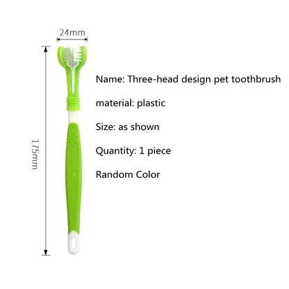 DentaClean 3-Sided Pet Toothbrush – Complete 360° Dental Care for Dogs & Cats